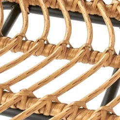 Garnero Arredamenti Sedie Da Giardino|Sgabelli-Sgabello alto 100 cm in rattan metallo nero Fresh