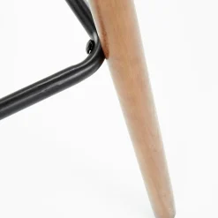 Garnero Arredamenti Sgabelli-Sgabello alto imbottito stile scandinavo in velluto rovere Nate Grigio