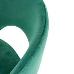 Garnero Arredamenti Sgabelli-Sgabello alto moderno da bar in velluto nero Fober Verde