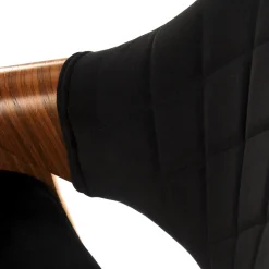 Garnero Arredamenti Sgabelli-Sgabello alto regolabile in velluto nero rovere Wiston