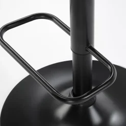 Garnero Arredamenti Sgabelli-Sgabello alto regolabile in velluto nero rovere Wiston