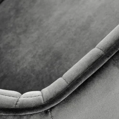 Garnero Arredamenti Sgabelli-Sgabello alto regolabile con braccioli in velluto nero Arsel Grigio