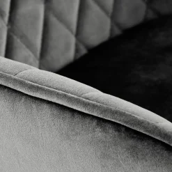 Garnero Arredamenti Sgabelli-Sgabello alto regolabile con braccioli in velluto nero Arsel Grigio