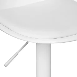 Garnero Arredamenti Sgabelli-Sgabello bar design regolabile 82/103cm bianco Perry