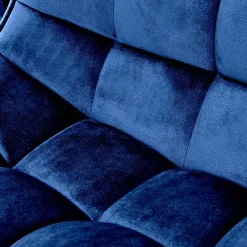 Garnero Arredamenti Sgabelli-Sgabello imbottito regolabile in velluto nero Fost Blu