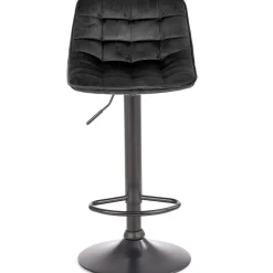 Garnero Arredamenti Sgabelli-Sgabello imbottito regolabile in velluto Fost Nero