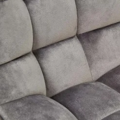 Garnero Arredamenti Sgabelli-Sgabello imbottito regolabile in velluto grigio nero Fost