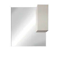 Garnero Arredamenti Specchi|Specchi-Specchiera bagno con led e pensile 120x110cm lucido Minister Bianco