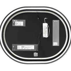 Garnero Arredamenti Specchi|Specchi-Specchio da parete con led 70x90cm Glossy 3 Nero