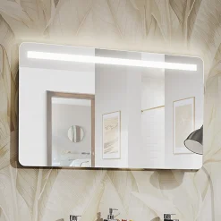 Garnero Arredamenti Specchi|Specchi-Specchio da parete con led 120x70cm Spot