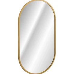 Garnero Arredamenti Specchio Per Bagno|Specchi-Specchio da parete retroilluminato 50x90cm dorato Glossy Oro