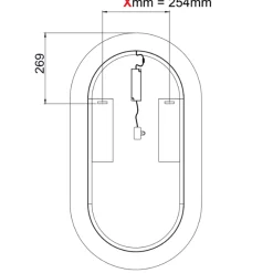Garnero Arredamenti Specchio Per Bagno|Specchi-Specchio da parete retroilluminato 50x90cm dorato Glossy Oro