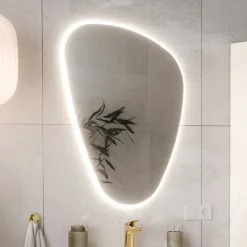 Garnero Arredamenti Specchio Per Bagno|Specchi-Specchio da parete retroilluminato 57x80cm Nude