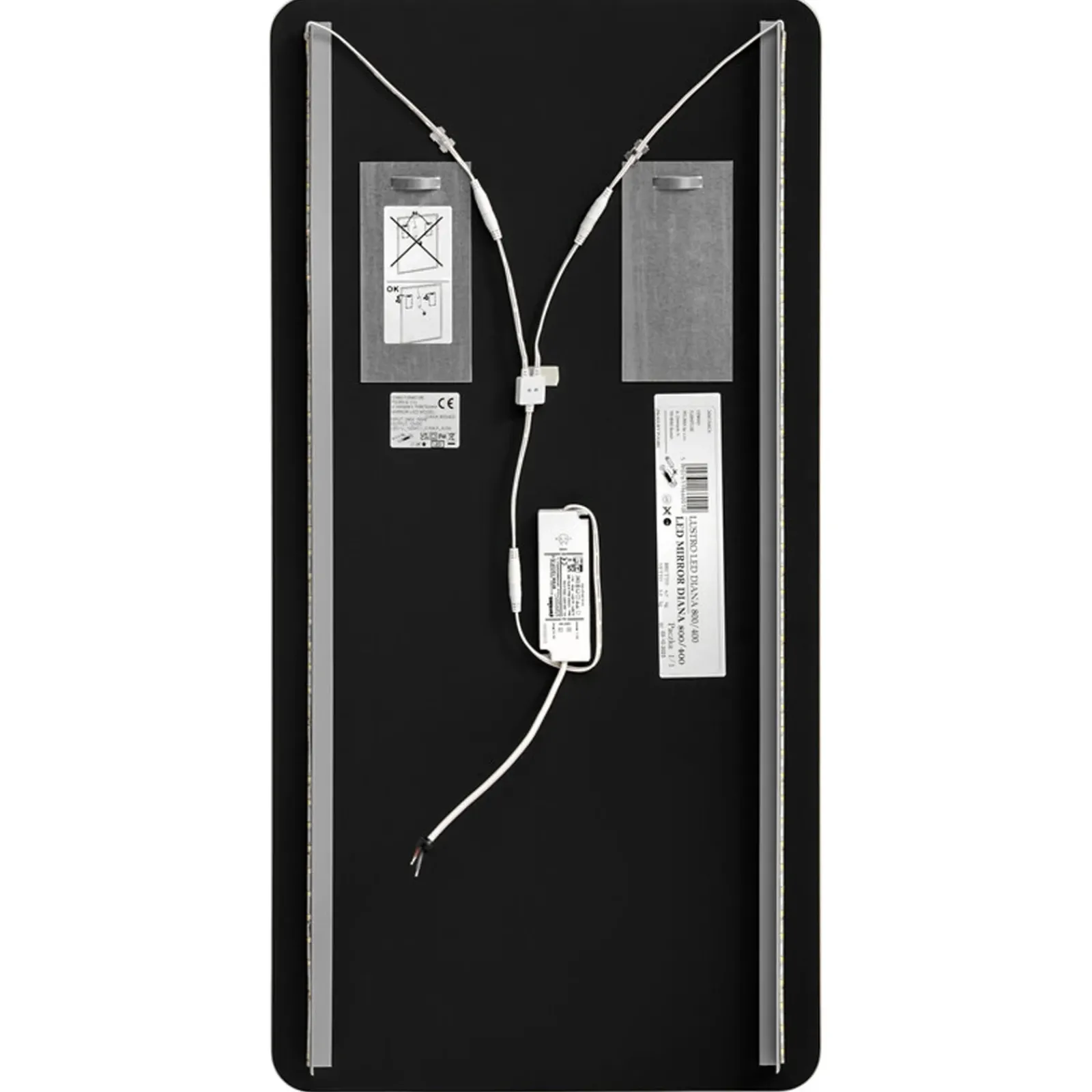 Garnero Arredamenti Specchio Per Bagno|Specchi-Specchio da parete retroilluminato 40x80cm Spink