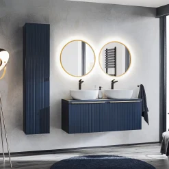 Garnero Arredamenti Specchio Per Bagno|Specchi-Specchio da parete retroilluminato 60x60cm dorato Goldy
