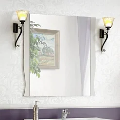 Garnero Arredamenti Specchi|Specchi-Specchio da parete 80x80cm bianco Brigit