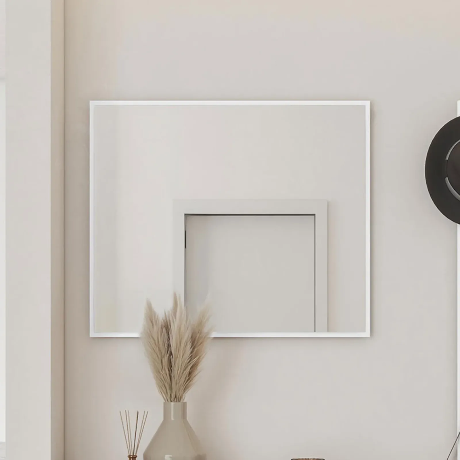 Garnero Arredamenti Specchi|Specchi-Specchio ingresso da parete 92x77cm bianco Accent Bianco Opaco