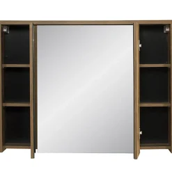 Garnero Arredamenti Specchi|Specchi-Specchio mobile contenitore 100x75cm 3 ante rovere Stony