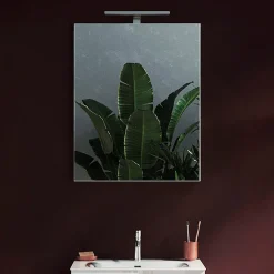 Garnero Arredamenti Specchi|Specchi-Specchio moderno con un LED 60x75cm vetro Premier