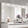 Garnero Arredamenti Specchio Per Bagno|Specchi-Specchio 120x67cm da parete per scrivania bianco opaco Eliana