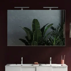 Garnero Arredamenti Specchio Per Bagno|Specchi-Specchio 120x75cm moderno con due LED vetro Premier