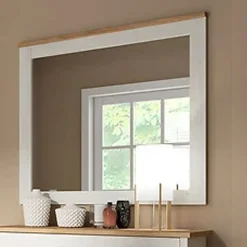 Garnero Arredamenti Specchi|Specchi-Specchio 96x91cm scandinavo bianco frassinato rovere Lars