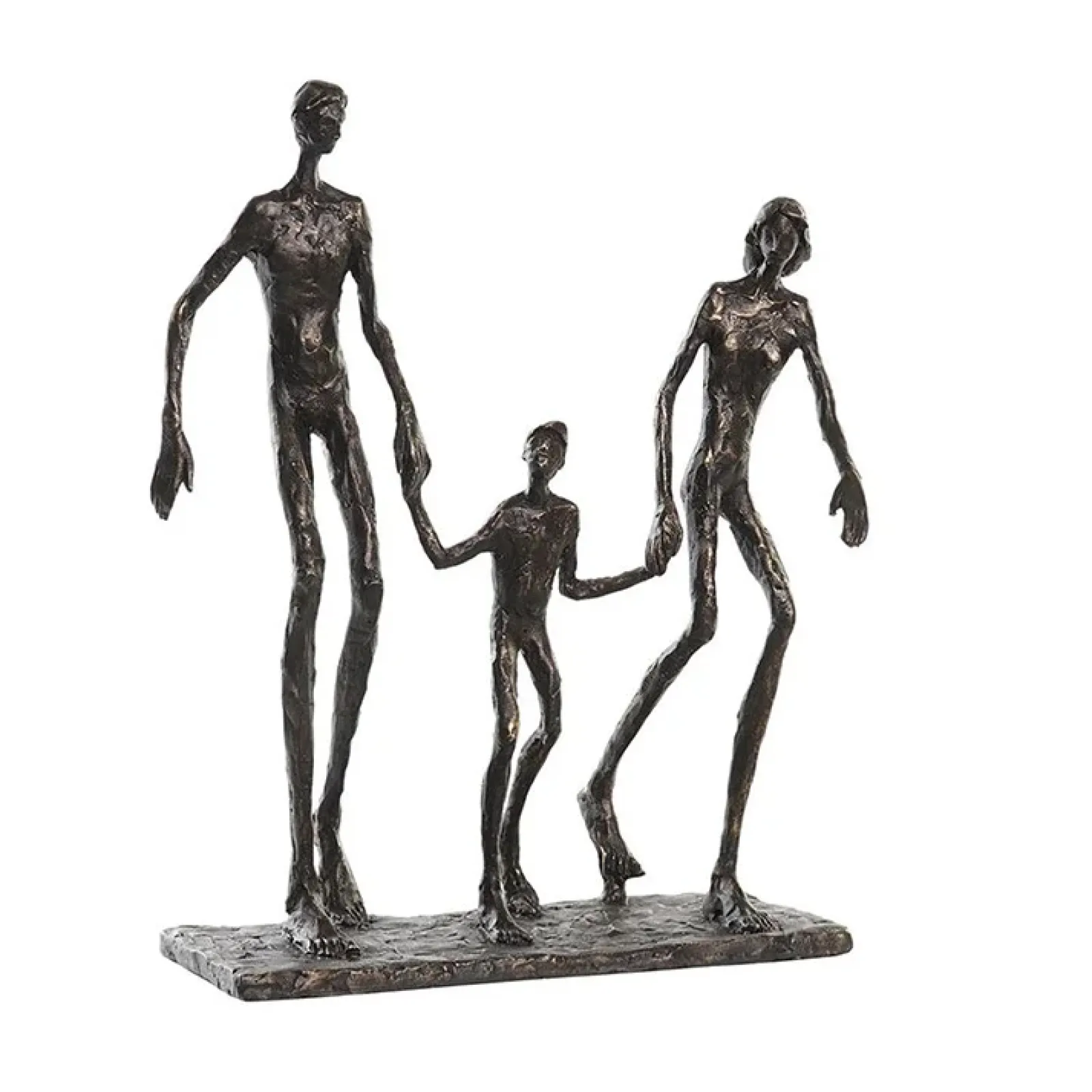 Garnero Arredamenti Decorazioni E Statue-Statua da tavolo Famiglia design 26x33cm effetto rame Serio