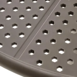 Garnero Arredamenti Tavoli Da Giardino|Tavoli Da Pranzo-Tavolino da giardino rotondo polipropilene 60cm Ondina Marrone