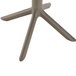 Garnero Arredamenti Tavoli Da Giardino|Tavoli Da Pranzo-Tavolino da giardino rotondo polipropilene 60cm Ondina Marrone