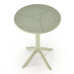 Garnero Arredamenti Tavoli Da Giardino|Tavoli Da Pranzo-Tavolino da giardino rotondo polipropilene 60cm Ondina Verde Menta