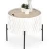 Garnero Arredamenti Tavolini Contenitore|Tavolini Contenitore-Tavolino da salotto contenitore 35x35cm rotondo bianco opaco Sligo