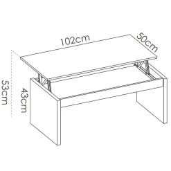 Garnero Arredamenti Tavolini Contenitore|Tavolini Contenitore-Tavolino da salotto contenitore 102x50cm design moderno Paris Bianco Lucido