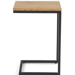 Garnero Arredamenti Tavolini Moderni|Tavolini Moderni-Tavolino da salotto design 40x30cm rovere miele acciaio Radom