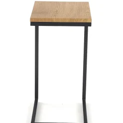 Garnero Arredamenti Tavolini Moderni|Tavolini Moderni-Tavolino da salotto design 40x30cm rovere miele acciaio Radom