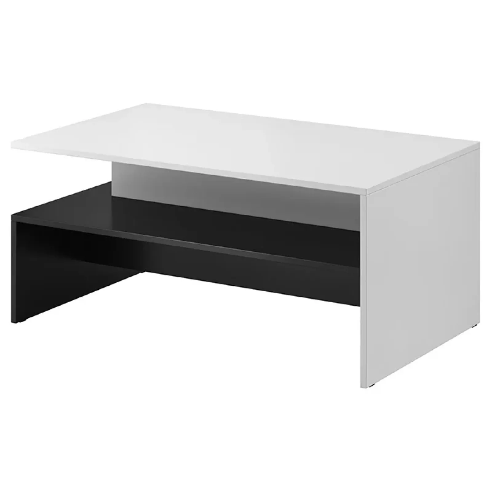 Garnero Arredamenti Tavolini Moderni|Tavolini Moderni-Tavolino da salotto design 100x45cm bianco e nero Emotion Gihome® Nero Opaco - Bianco opaco