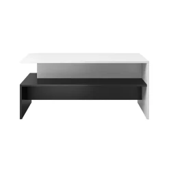 Garnero Arredamenti Tavolini Moderni|Tavolini Moderni-Tavolino da salotto design 100x45cm bianco e nero Emotion Gihome® Nero Opaco - Bianco opaco