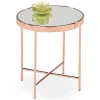 Garnero Arredamenti Tavolini Moderni|Tavolini Moderni-Tavolino da salotto design rotondo 42x42cm acciaio rame Roros