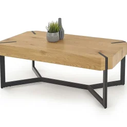 Garnero Arredamenti Tavolini Moderni|Tavolini Moderni-Tavolino da salotto design 110x60cm rovere dorato nero Murray