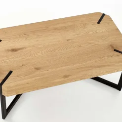 Garnero Arredamenti Tavolini Moderni|Tavolini Moderni-Tavolino da salotto design 110x60cm rovere dorato nero Murray