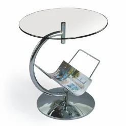 Garnero Arredamenti Tavolini Moderni|Tavolini Moderni-Tavolino da salotto in vetro moderno 45x50cm acciaio Word