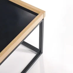 Garnero Arredamenti Tavolini Moderni|Tavolini Moderni-Tavolino da salotto industrial 100x60cm rovere nero Tammy