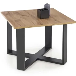 Garnero Arredamenti Tavolini Moderni|Tavolini Moderni-Tavolino da salotto moderno design 67x67cm rovere nodato nero Kobe