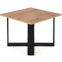 Garnero Arredamenti Tavolini Moderni|Tavolini Moderni-Tavolino da salotto moderno design 67x67cm rovere nodato nero Kobe