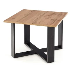 Garnero Arredamenti Tavolini Moderni|Tavolini Moderni-Tavolino da salotto moderno design 67x67cm rovere nodato nero Kobe