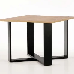 Garnero Arredamenti Tavolini Moderni|Tavolini Moderni-Tavolino da salotto moderno design 67x67cm rovere nodato nero Kobe