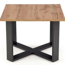 Garnero Arredamenti Tavolini Moderni|Tavolini Moderni-Tavolino da salotto moderno design 67x67cm rovere nodato nero Kobe