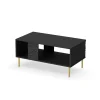 Garnero Arredamenti Tavolini Moderni|Tavolini Moderni-Tavolino da salotto moderno 92x50cm nero oro Osaka