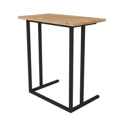 Garnero Arredamenti Accessori Ufficio|Tavolini Moderni-Tavolino da salotto per pc 60x66cm rovere nero Siberia