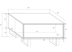 Garnero Arredamenti Tavolini Moderni|Tavolini Moderni-Tavolino da salotto quadrato moderno 85x85cm nero opaco e lucido Milo Nero Opaco - Nero Lucido