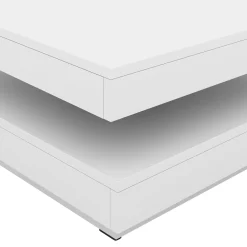 Garnero Arredamenti Tavolini Moderni|Tavolini Moderni-Tavolino da salotto quadrato 70x70cm rotante bianco Rotol Bianco Opaco